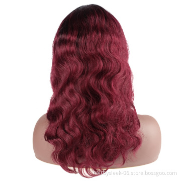 Rebecca fashion Natural Raw Virgin Cuticle Aligned Hair 100% Brazilian Human Hair Body Wave Long Wigs with Bangs  for women